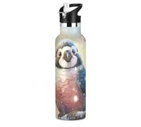KAAVIYO PequeñO PáJaro Volando Cielo Suave Botella de Agua Infantil de Acero Inoxidable Aislada al Vacío para Niños y Niñas (600 ml)