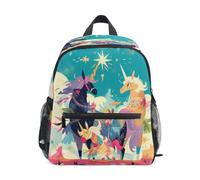 KAAVIYO Unicornios Corriendo Colorido FantasíA Mochila para Preescolar Niñas Niños Toddler Kids Estudiante Mochilas para Infantiles 3-8 Años