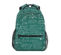 KAAVIYO Verde MatemáTica CientíFica Creativa Mochila Escolar Impermeable Mochilas Escolares para Estudiante Adolescentes Niñas Niños