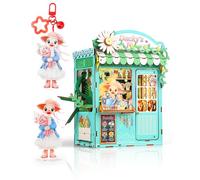 KaayeeWood Kit de bricolaje Book Nook, puzzle de madera 3D con iluminación LED, juego de manualidades para adultos, casa de muñecas de madera (tienda de flores)