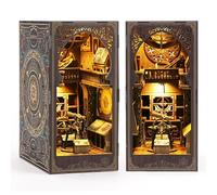 KaayeeWood Kit de libro Nook, 204 piezas 3D de madera en miniatura, estantería decorativa con lámpara LED, juego de manualidades para adultos, casa de muñecas de madera (museo de astronomía)