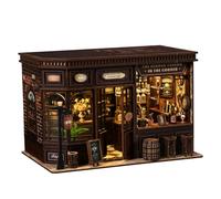 Kaayeewood Kit de rincón de libros, rompecabezas de madera 3D para adultos, kit de casa en miniatura para adultos, rincón de libros con luz LED, regalos para familiares, amigos y amantes de los libros