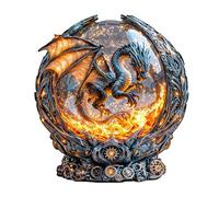 KaayeeWood Rompecabezas de Madera para Adultos,180 Piezas Magic Ball Fire Dragon Irregulares Puzzle de Madera,Puzzles para Adultos con Caja de Regalo, Decoración del Hogar