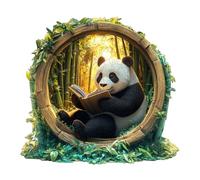 KaayeeWood Rompecabezas de Madera para Adultos,265 Piezas Panda Erudito del Bosque de Bambú Irregulares Puzzle de Madera,Puzzles para Adultos con Caja de Regalo, Decoración del Hogar