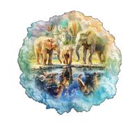 KaayeeWood Rompecabezas de Madera para Adultos,275 Piezas Mamut-Mi Deseo Irregulares Puzzle de Madera,Puzzles para Adultos con Caja de Regalo, Decoración del Hogar