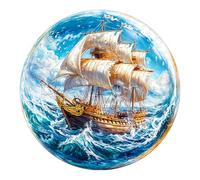 KaayeeWood Rompecabezas de Madera para Adultos,290 Piezas Barco de La Esperanza Irregulares Puzzle de Madera,Puzzles para Adultos con Caja de Regalo, Decoración del Hogar