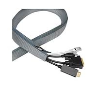 KAB0071 Organizador de cables soluble gris L: 1m Poliéster Ø: 20mm LOGILINK