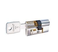 Kaba Entro Cilindro Alta Seguridad 35x35mm niquelado, Refuerzo Lam Zona Inferior y Doble Embrague, 35x35