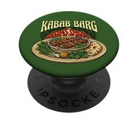 Kabab Barg Comida Persa Irán Kebab de Oriente Medio PopSockets PopGrip Adhesivo