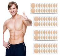 KABAKE 50 pares de protectores de pezones para hombre, antirozaduras, cinta adhesiva para pezones, Desnudo/, 3.5 cm
