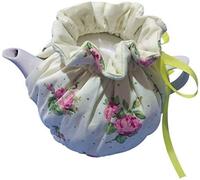 KABAKE Té acogedor, 100% algodón vintage floral tetera cubierta contra el polvo de té acogedor, cocina hogar té decorativo acogedor con almohadilla aislante para ama de casa, amigo, mamá