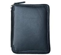 Kabana Cartera de Cuero Cremallera metálica, de Color Negro, para Hombre