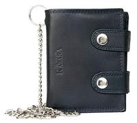 Kabana Cartera de Motorista RFID para Hombre con Cadena metálica de 45 cm de Largo para Colgar Entera Fabricada en Piel auténtica