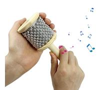 Kabasa de madera, con percusión, instrumento de acero inoxidable y cuentas de metal para banda de adultos, instrucción de música, instrumento que proporciona un