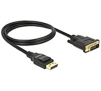 Kabel Displayport 1.2 Stecker > DVI 24+1 Stecker 1 m schwarz Delock