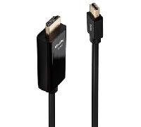 Lindy 36928 adaptador de cable Mini Diplayport HDMI Negro - Adaptador para cable (Mini Diplayport, HDMI, Male connector / Male connector, 3 m, Negro)