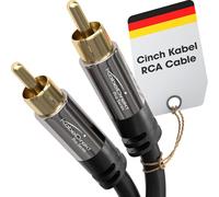 KabelDirekt - 10m Cable RCA Coaxial (Audio Estéreo Digital, 1 Conector RCA Macho a 1 Macho, Cable Subwoofer, para Cine en casa, Alta fidelidad)