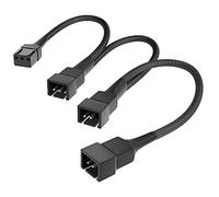 KabelDirekt - 20-20-20cm Cable Ventilador PC (3 Pines Ventilador a 3x3 Pines Cable Distribuidor, Ventiladores adicionales)