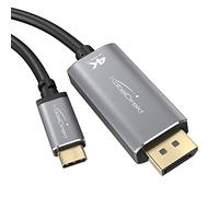 KabelDirekt - 2m - Cable y Adaptador USB-C a DisplayPort (hasta 4K/2160p a 60Hz - para conectar portátiles, Smartphones, tabletas a Pantallas Grandes - DP, Thunderbolt 3/USB-C 3.1)