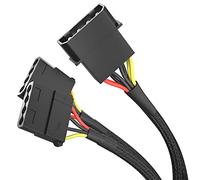 KabelDirekt - 30cm Cable Molex (4 pines Molex a 2x 4 pines cable, conexión de discos duros, SSD, HDD, reproductores, CD, DVD, Blu-Ray)