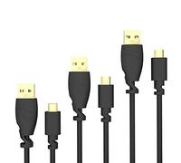 KabelDirekt - 3x 1m Cable Micro-USB (USB 2.0, Conector USB-A al Conector Micro-B, Sincronización y Carga, Negro)