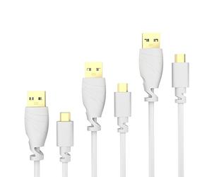 KabelDirekt - 3x 1m Cable Micro-USB (USB 2.0, Conector USB-A al Conector Micro-B, Sincronización y Carga, Blanco)