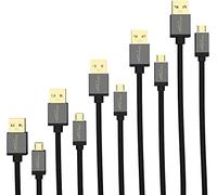 KabelDirekt - 5X 1,5m Cable Micro USB (USB 2.0, Conector USB A al Conector Micro USB B, Sincronización y Carga), Pro Series