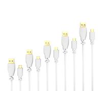 KabelDirekt - 5x 1m Cable Micro-USB (USB 2.0, Conector USB-A al Conector Micro-B, Sincronización y Carga, Blanco)