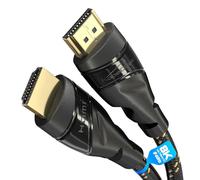 KabelDirekt - 8K/4K HDMI Cable - 0,25m - 8K@60Hz (Extra de cobre para Ultra HD rápido, cubierta de nailon, 4K@120Hz/8K@60Hz - High Speed HDMI con Ethernet, Blu-ray/PS5/Xbox Serie X/Switch, negro)