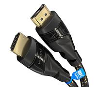 KabelDirekt - 8K/4K HDMI Cable - 1m - 8K@60Hz (Extra de cobre para Ultra HD rápido, cubierta de nailon, 4K@120Hz/8K@60Hz - High Speed HDMI con Ethernet, Blu-ray/PS5/Xbox Serie X/Switch, negro)