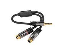 KabelDirekt - Adaptador Jack 3,5mm-RCA - 0,2m - M/2H