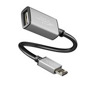 KabelDirekt - Adaptador OTG - 0,15m - (Clavija USB A 2.0 a Conector Micro USB, Cable de Datos de Alta Velocidad, para conectar Discos Duros, lectores de Tarjetas, Tarjetas de Memoria, Ratones)