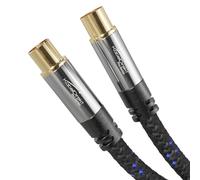 KabelDirekt - Cable de Antena 4K, Cable TV coaxial - 2m - con Conector metálico irrompible para televisión Digital y analógica - Trenzado (Conector de Antena a la Toma DVB-C, DVB-S)