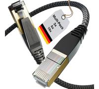 KabelDirekt - Cable de Red Cat 8, Diseño Trenzado Flexible, Resistente a los Golpes - 2x 1m (Cable LAN/Ethernet, Conector RJ45, Transferencia de hasta 40 Gbit/s, Ideal para Gaming/PS5/Xbox)