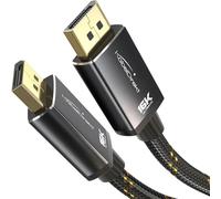 KabelDirekt - Cable DisplayPort 2.1 16K - 5m - DP80, nylon | Prestaciones máximas para los videojuegos del futuro: El cable UHBR (DP80) compatible con el estándar DisplayPort 2.1
