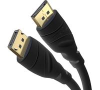 KabelDirekt - Cable DisplayPort 4K y 8K, 240Hz - 2x 3m - Cable DP para todos los puertos DisplayPort (DP 1.4, alcanza 8K@60Hz, para PC, portátil, monitor gaming - Negro)