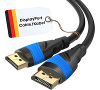 KabelDirekt - Cable DisplayPort 4K y 8K, 240Hz - 2x 3m - Cable DP para todos los puertos DisplayPort (DP 1.4, alcanza 8K@60Hz, para PC, portátil, monitor gaming - Negro/Azul)