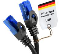 KabelDirekt - 20m - Cable Ethernet, Cable de Red/LAN RJ45, Disponible en 0,25-30m (Transmite la Velocidad máxima de Fibra óptica, para Redes Gigabit, switches/routers/modems, Negro/Azul)