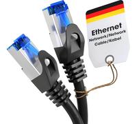 KabelDirekt - Cable Ethernet, Cable de red/LAN RJ45 - 15m, Disponible en 0,25-30m (10Gbps, velocidad máxima de fibra óptica, para redes Gigabit, switches/routers/modems, negro/plata)