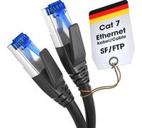 KabelDirekt - Cable Ethernet Cat 7 - 2m - Cable de red/LAN/RJ45, 10Gbit/s - Disponible en 0,25-30m (Para redes de alta velocidad, juegos, PC, conmutador/router/módem, negro)