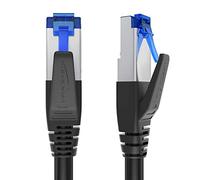 KabelDirekt - Cable Ethernet Cat 7 - 2X 0,6m - Cable de red/LAN/RJ45, 10Gbit/s - Disponible en 0,25-30m (para Redes de Alta Velocidad, Juegos, PC, conmutador/Router/módem, Negro)