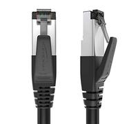 KabelDirekt - Cable Ethernet CAT8 - 1m - Cable de Red con diseño a Prueba de Rotura y la Velocidad de bits a la Velocidad del Rayo de 40Gbps (CAT8.1, Ideal para Gaming/PS5/Xbox/Switch, RJ45, Negro)