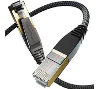 KabelDirekt Cable Ethernet CAT8 - 1m - Internet, patch & cable de red con diseño de trenzado flexible a prueba de rotura & velocidades de bits ultra-rápidas de 40Gbps (CAT8.1)