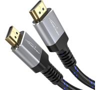 KabelDirekt - Cable HDMI 8K/4K, cubierta de nylon irrompible - 2m (4K@120Hz/8K@60Hz para una espectacular experiencia Ultra HD - High Speed con Ethernet, compatible con 2.0/1.4, PS5/XBO/Switch)
