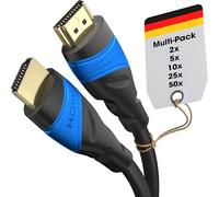 KabelDirekt - Cable HDMI 4K & 8K - 2x 1,5m - Disponible en 0,15-22,5m - Para cualquier conexión HDMI (4K@120Hz & 8K@60Hz, High Speed con Ethernet, TV, Blu-ray, PS5, Xbox, Switch, negro)