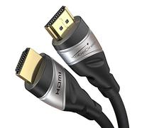 KabelDirekt - Cable HDMI 8K y 10K - HDMI 2.1 b - Certificado, desarrollado en Alemania - 4m (Cable de Ultra Alta Velocidad, para PC y Consolas como PS5 y Xbox, Monitor y TV - Plata/Negro)