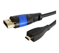 KabelDirekt - 2m Cable Micro HDMI, Compatible con (HDMI 2.0a/b, 2.0, 1.4a, Conector Tipo A a Conector Tipo D, 4K Ultra HD, 3D, Full HD 1080p, HDR, ARC High Speed con Ethernet, PS4, Xbox, HDTV)