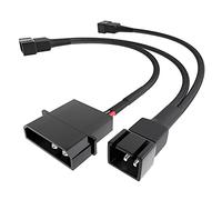 KabelDirekt - 20-20-20cm Cable Molex (12V a 3x 3 pines cable distribuidor ventilador, ventiladores adicionales),