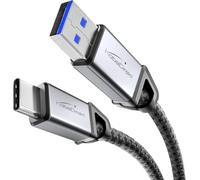 KabelDirekt - Cable USB-A a USB-C, USB 3.2 - 5x 2m (cable de datos con 5GBPS, carga con Quick Charge 3.0, 36W - para PCs, smartphones, tablets - Negro)