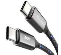 KabelDirekt - Cable USB C para Carga rápida, Conectores de Metal irrompibles + Trenzado de Nailon Resistente, USB 2.0 - 5X 1m (Carga móviles/portátiles con 100W, Funciona como Cable de Carga/Datos)